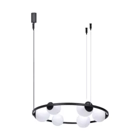 ZUMA LINE MEDAL ORBIT 5007 3XE27 CZARNY/BIAŁY
