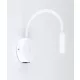 TK LIGHTING LAMPKA ŚCIENNA + USB LAGOS 10202 1XG9 BIAŁA