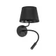 TK LIGHTING LAMPKA ŚCIENNA MAJA 10203 1XE27+1XG9 CZARNA