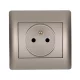 RHYME FRENCH TYPE SOCKET SZARY METALOWY WYKOŃCZENIE