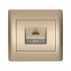 Gniazdo sieciowe RHYME (CAT6e) metal w kolorze szampana