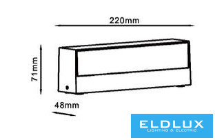 UNIVERSO Kinkiet zewnętrzny 14 W 1100 lm CCT z przełącznikiem 220 x 71 x 48 mm IP65 biały 5 lat
