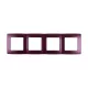CITY QUADRUPLE FRAME PANEL, BURGUNDY METAL