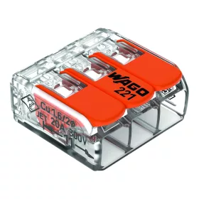 ZŁĄCZE WAGO 221, 3 PRZEWODY 0,02-4 MM2