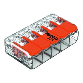 ZŁĄCZE WAGO 221, 5 PRZEWODÓW 0,5–4 MM2
