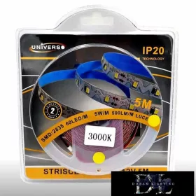   UNIVERSO Giętka taśma LED 12 V 2835-60D-5 W-450 lm/m 3000 K IP20 5 m