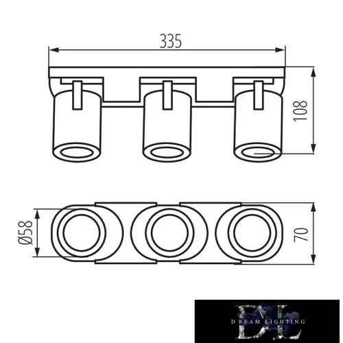 Lampa KANLUX LAURIN EL-3I B GU10