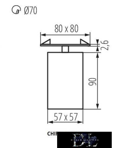 Lampa KANLUX CHIRO GU10 DTL-W GU10 
