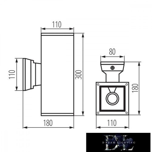 Oprawa elewacyjna KANLUX LART EL-260-GR