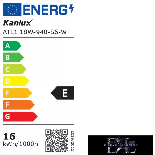 Lampa KANLUX ATL1 18W-940-S6-W