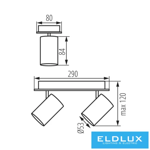 KANLUX EVALO EL-2I B-SR lampa GU10