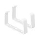 EL02-525 ŁĄCZNIKI PVC do rur płaskich 220x55, zestaw 2 szt.