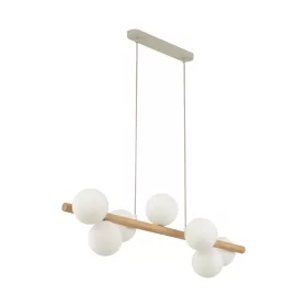 ŻYRANDOL TK LIGHTING ESTERA 5905 7XG9 BIAŁY/DREWNO