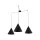 TK LIGHTING Lampa wisząca CONO 6629 3XE27 CZARNA