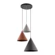 TK LIGHTING Lampa wisząca CONO 6633 3XE27 WIELOKOLOROWA
