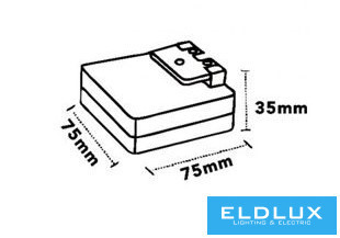 UNIVERSO Lampa do montażu na meblach 4,5 W 385 lm 4000 K IP44 75 x 75 x 35 mm chromowana