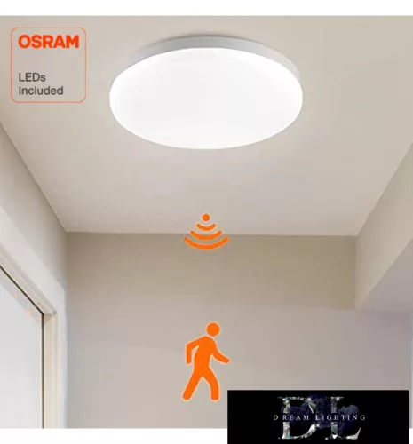Chip OSRAM Lampa sufitowa  z czujnikiem ruchu mikrofalowym 16W-24W CCT biała