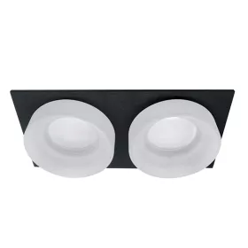 SA-045/2 SPOT LIGHT 2XGU5.3 KWADRATOWY CZARNY/BIAŁY