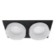 SA-045/2 SPOT LIGHT 2XGU5.3 KWADRATOWY CZARNY/BIAŁY