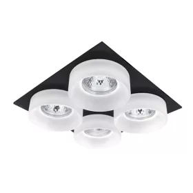SA-045/4 SPOT LIGHT 4XGU5.3 KWADRATOWY CZARNY/BIAŁY