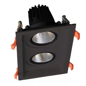 PODWÓJNE RUCHOME ŚWIATŁO LED 2X15W 230V 3000K CZARNE