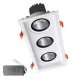 TRZYŚWIETLOWY SPOTLIGHT 3X15W 230V 3000K BIAŁY+ZESTAW AWARYJNY