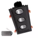 Potrójny reflektor LED 3x15 W 230 V 4000 K BL + zestaw awaryjny