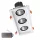 POTRÓJNA LAMPKA LED 3X15W 230V 4000K WH+ZESTAW AWARYJNY