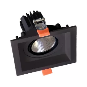 KWADRATOWY RUCHOMY REFLEKTOR LED 30 W 230 V 4000 K CZARNY