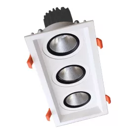 POTRÓJNY RUCHOMY REFLEKTOR LED 3X30W 230V 4000K BIAŁY