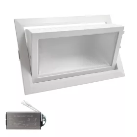   EL-6705 40W 3000K, BIAŁA + ZESTAW AWARYJNY, LAMPY WPUŚCIANE EL-6705 40W 3000K