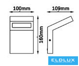 UNIVERSO Kinkiet zewnętrzny 10 W 720 lm 4000 K 110° IP54 antracytowy 100 x 109 x 160 mm