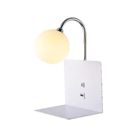 Lampa ścienna BETTY 1XG9 Z USB BIAŁA