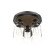 Klosz lampy BIANCA 3XE27 CZARNY/DREWNO