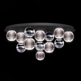 DIAMOND LAMPKA SUFITOWA LED 32W 3000K, CZARNA+CHROM
