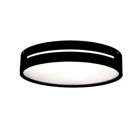 Lampa sufitowa Donna 3XE27 czarna drewniana D400MM