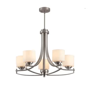 ŻYRANDOL ERIN LUX 5XE27 SATYNOWY NIKEL