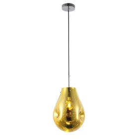 Lampa wisząca HELEN 1XE27 bursztynowe szkło