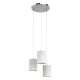 Lampa wisząca INES 3XE14 BIAŁA/CHROM