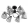 ŻYRANDOL JASMINE 6XE14 CZARNY/SZARY