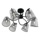 ŻYRANDOL JASMINE 6XE14 CZARNY/SZARY