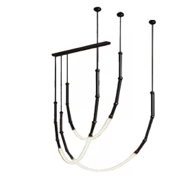 MILTON LED SUSPENSION 40W 3000K, CZARNY