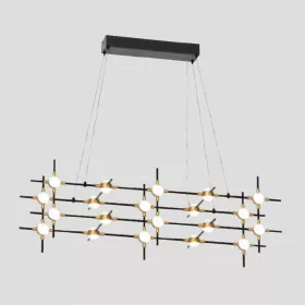 MODULARNA LAMPY PENDANT LED 48W 3000K, CZARNA+ZŁOTA
