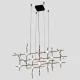 MODULARNA LAMPKA PENDANT LED 72W 3000K, CZARNA+ZŁOTA