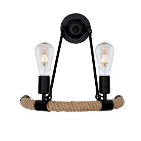 Lampa ścienna ROPE 2XE27 CZARNA