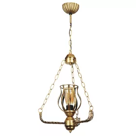 RUGER CHANDELIER 1XE27 ANTYCZNY ŻÓŁTY MOSIĄDZ