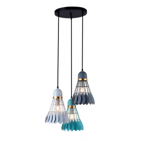 Lampa wisząca SHUTTLE 3XE27 BIAŁA/SZARA/ZIELONA