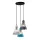Lampa wisząca SHUTTLE 3XE27 BIAŁA/SZARA/ZIELONA