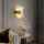 LAMPKA ŚCIENNA WILLIAM 2XE14 ZŁOTA/KRYSZTAŁY