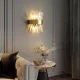 LAMPKA ŚCIENNA WILLIAM 2XE14 ZŁOTA/KRYSZTAŁY